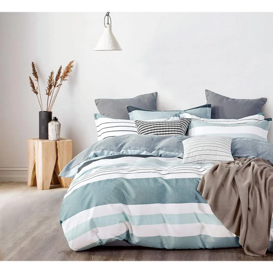 100% Cotton Nathan Reversible Printed Quilt Cover Set
