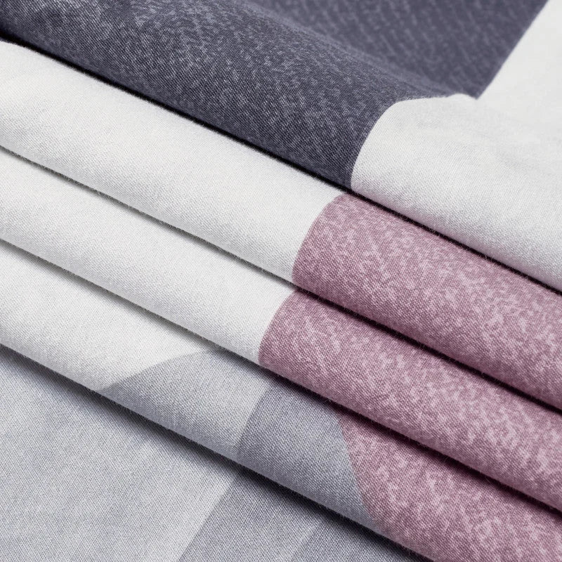 100% Cotton Reversible Quilt Cover Set - Dylan - King Size