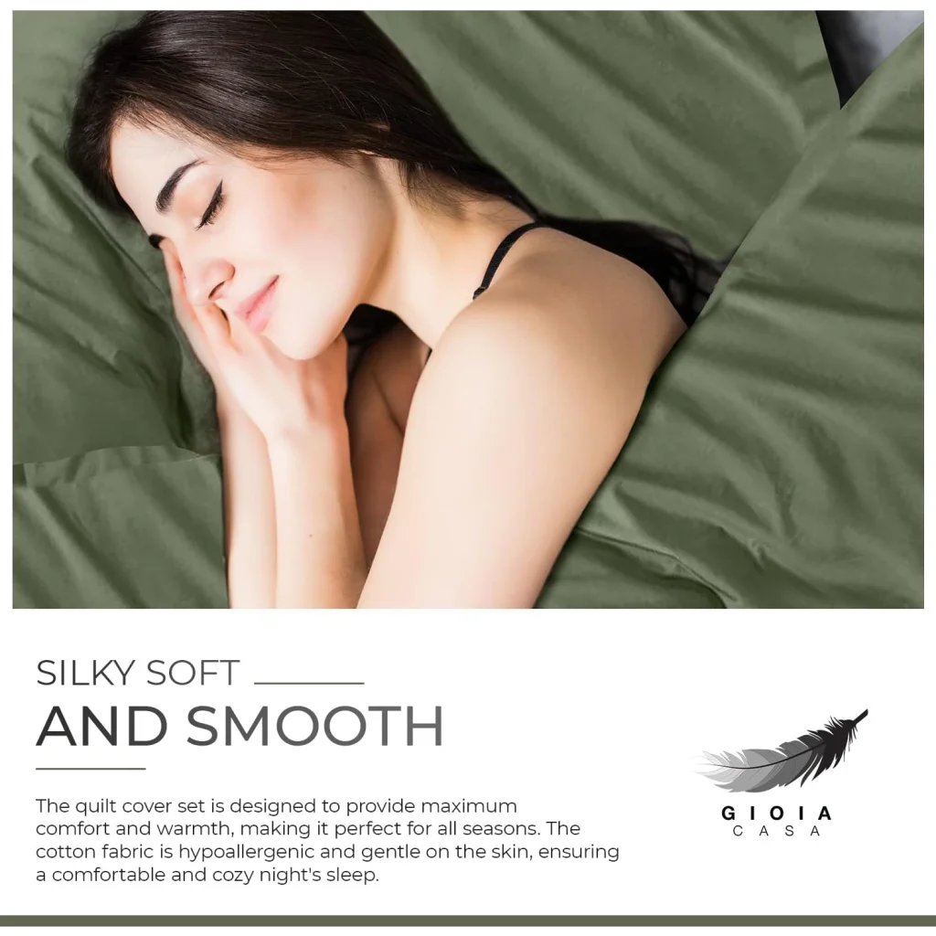 100% Cotton Vintage Washed Bed Quilt Cover Set 3PCS - Dark