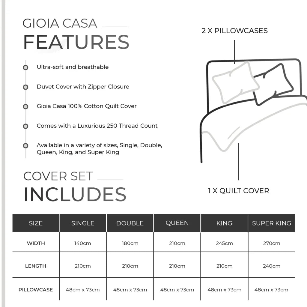 100% Cotton Vintage Washed Bed Quilt Cover Set - White