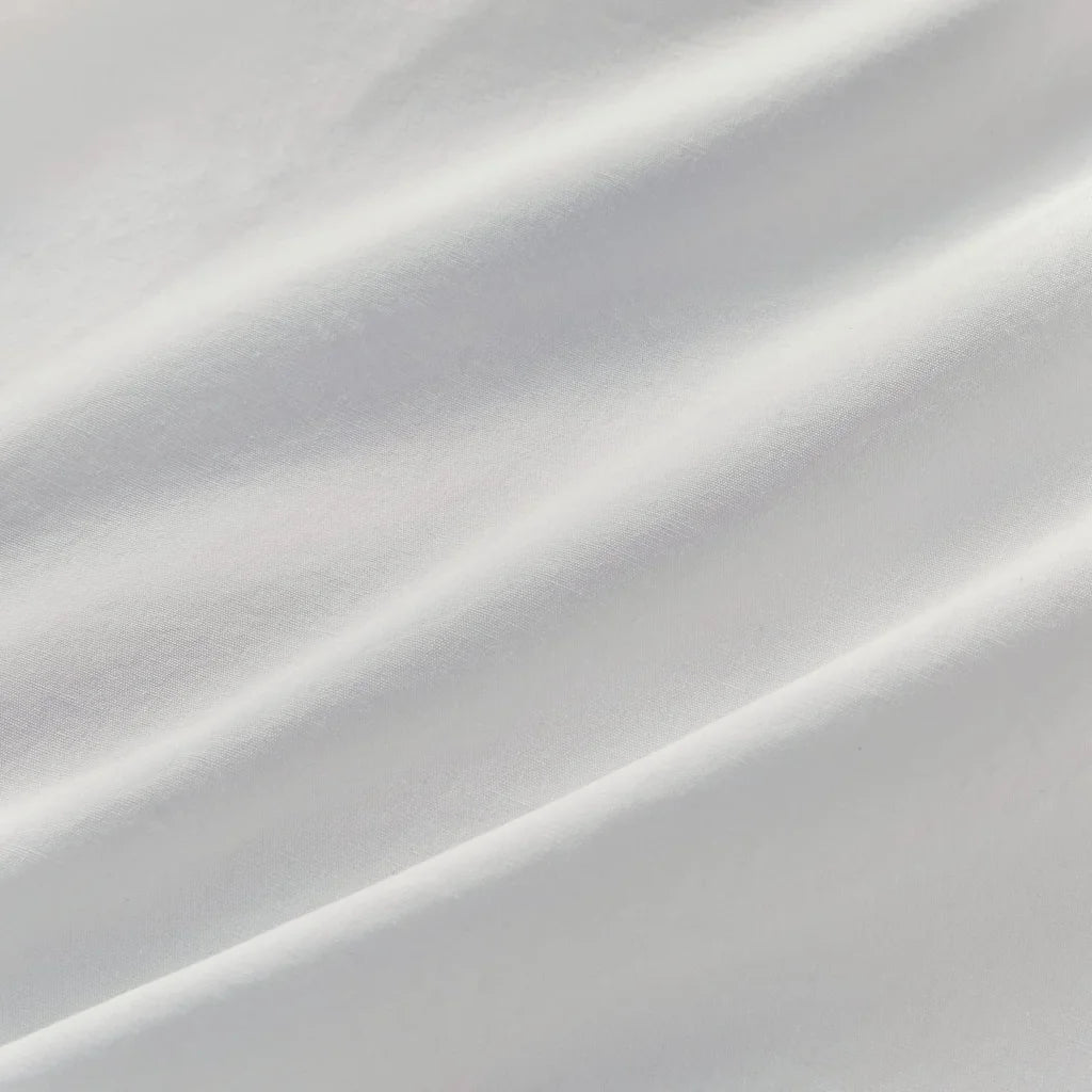 100% Cotton Vintage Washed Bed Quilt Cover Set - White