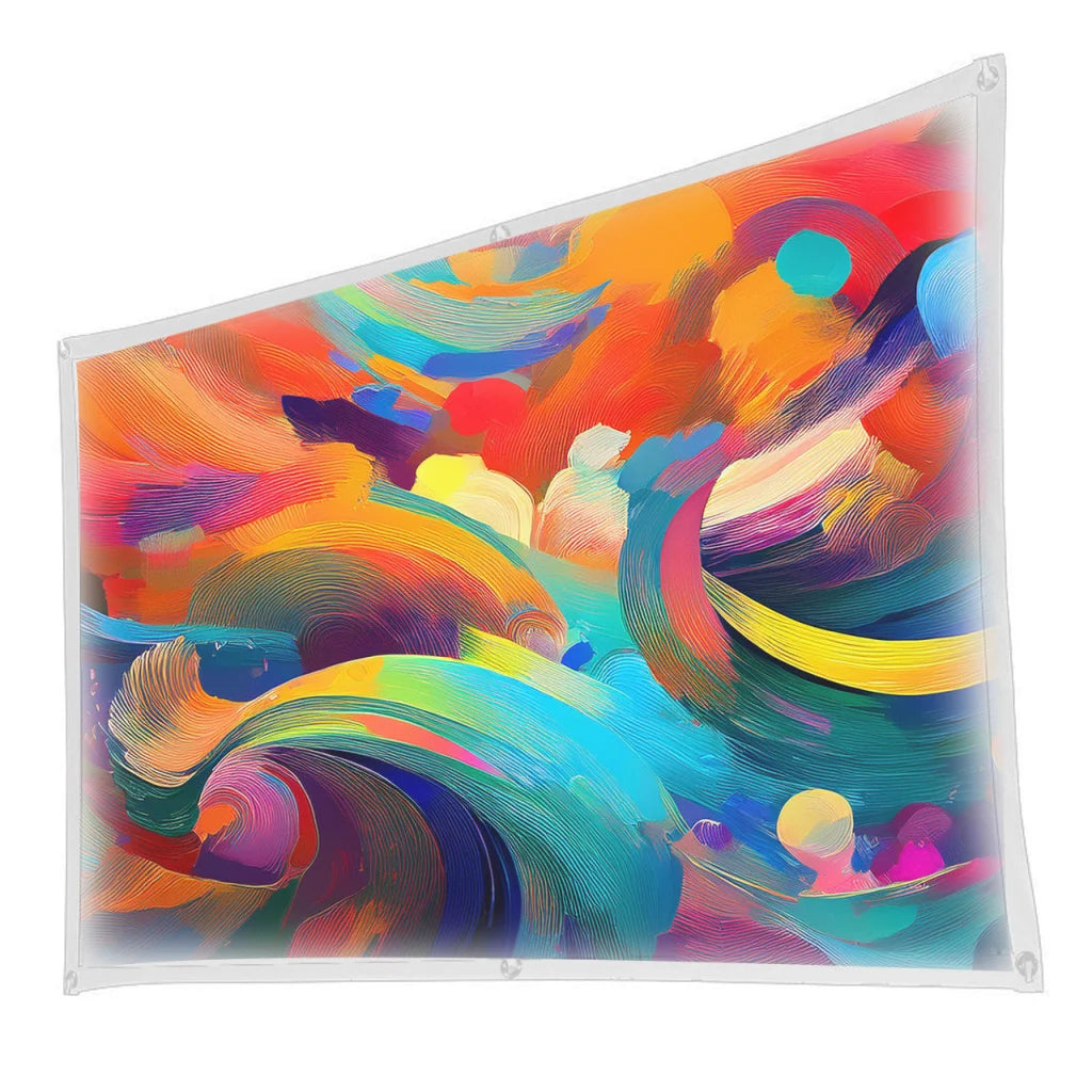 100 Inch White Projector Screen with Setup Kit - Audio &