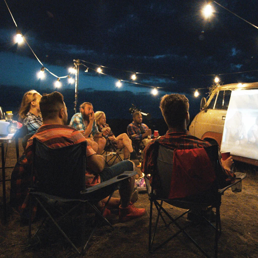 100 Inch White Projector Screen with Setup Kit - Audio &