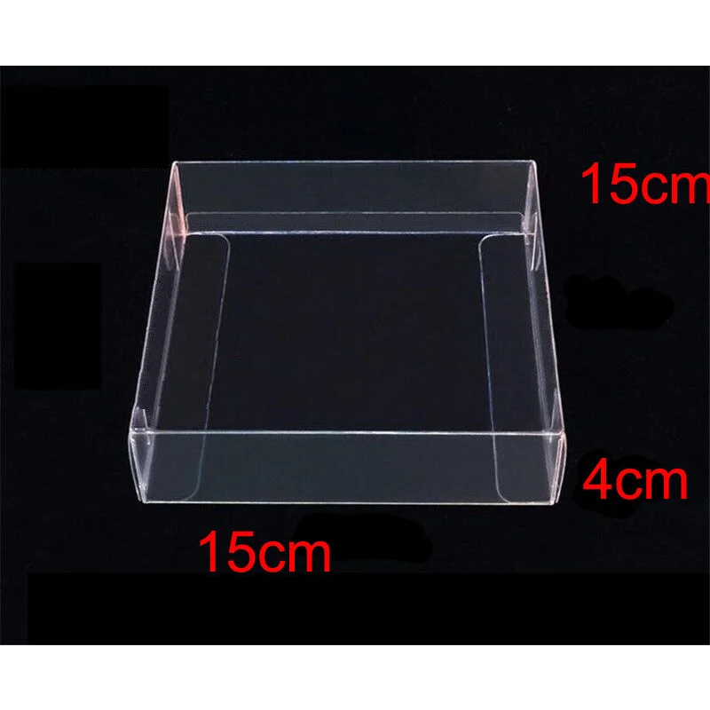100 Pack 15x15x4cm Clear PVC Plastic Folding Packaging