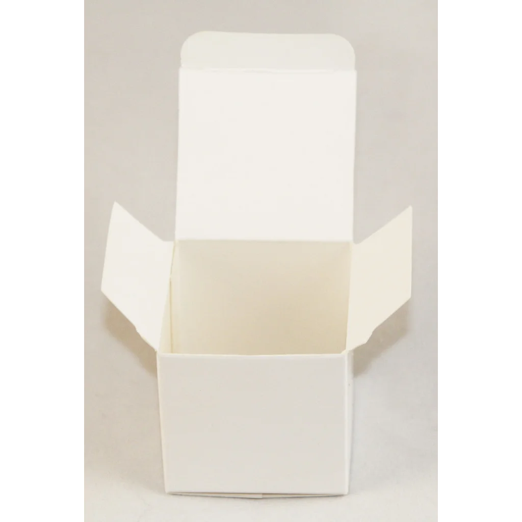 100 Pack White 5cm Square Cube Card Gift Box - Folding