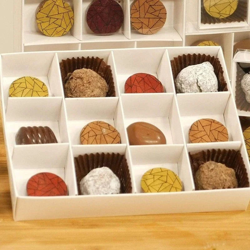 100 Pack White Card Chocolate Sweet Soap Gift Box - 12 Bay