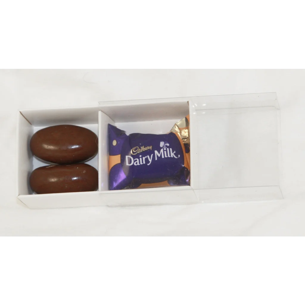 100 Pack White Card Chocolate Sweet Soap Gift Box - 2 Bay