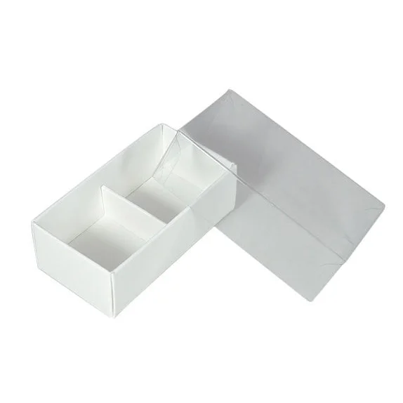 100 Pack White Card Chocolate Sweet Soap Gift Box - 2 Bay