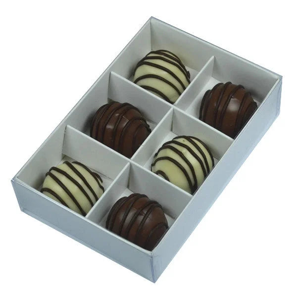 White pack card chocolate with retail box and product label area