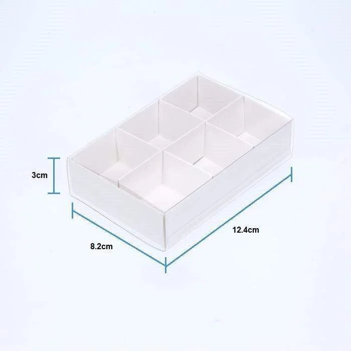 100 Pack White Card Chocolate Sweet Soap Gift Box - 6 Bay