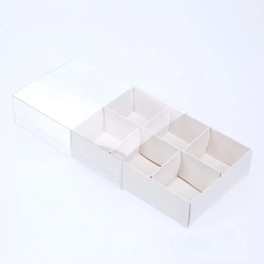 100 Pack White Card Chocolate Sweet Soap Gift Box - 6 Bay