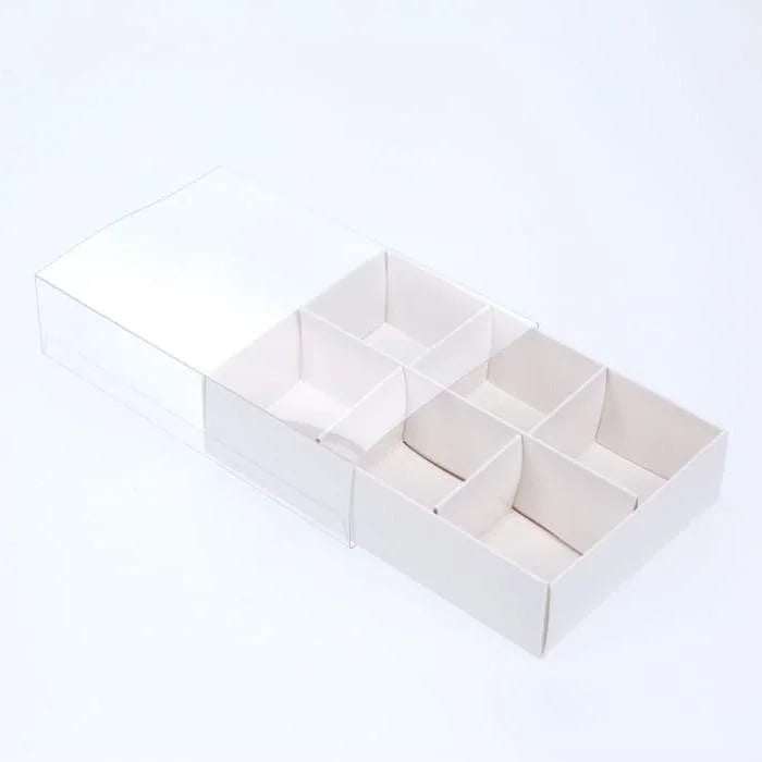 100 Pack White Card Chocolate Sweet Soap Gift Box - 6 Bay