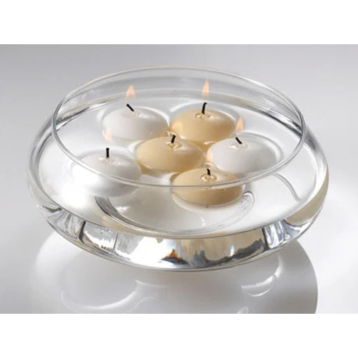 100 Pack White Wax Floating Candles - 8cm Wedding Party
