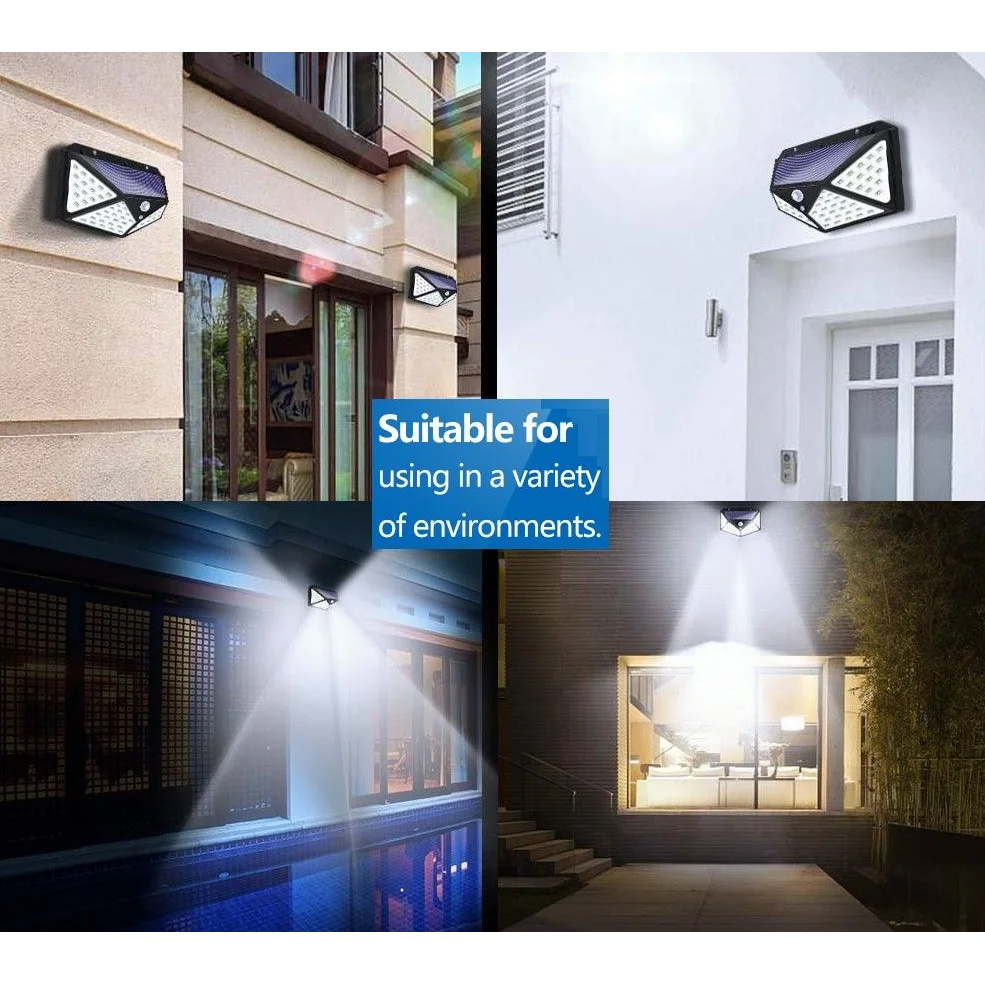 100 Waterproof LED Motion Sensor Solar Security Lights