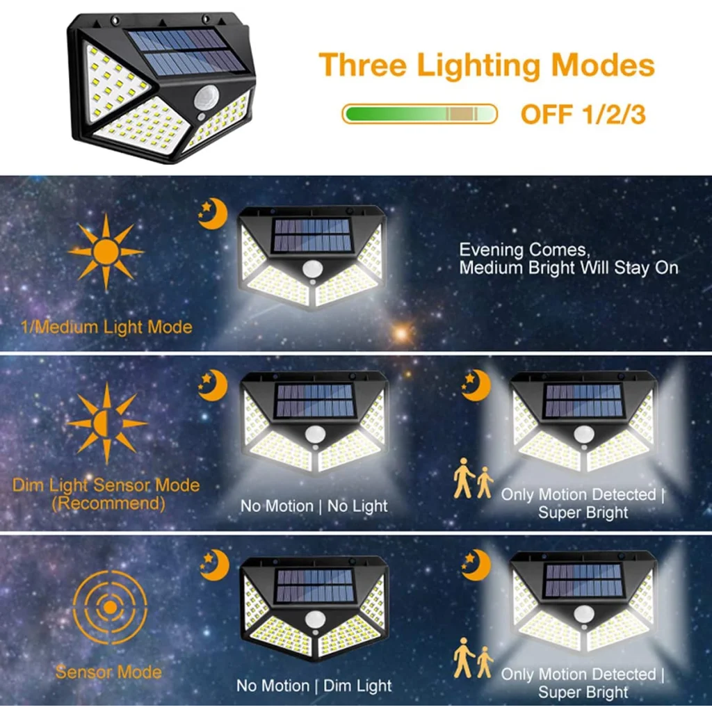 100 Waterproof LED Solar Fairy Light Outdoor with 8