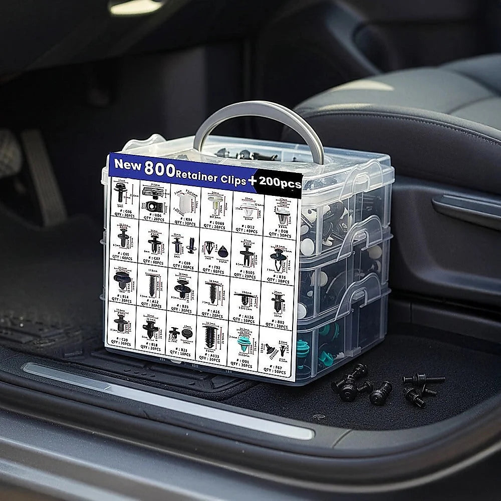 1000PCS Car Retainer Clips Auto Fasteners Push Trim Clips