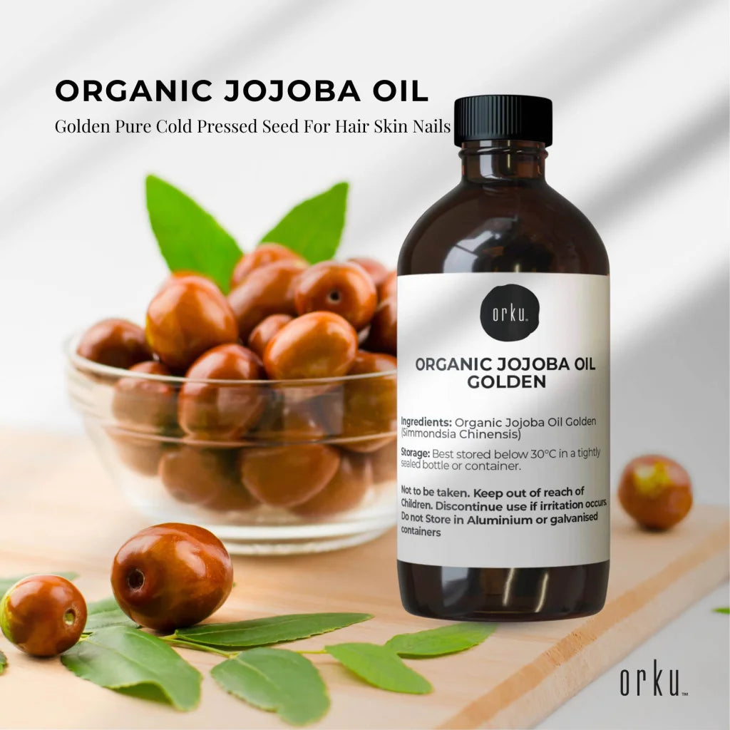100ml Organic Jojoba Oil - Golden Pure Cold Pressed Seed
