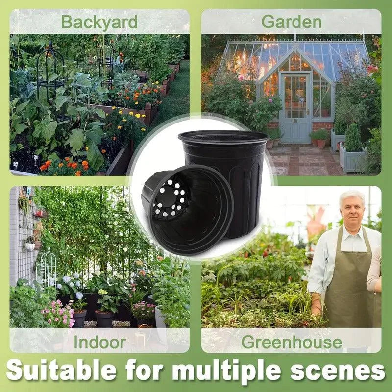 100PCS Black Gallon Soft Plastic Planter Bag Garden Nursery