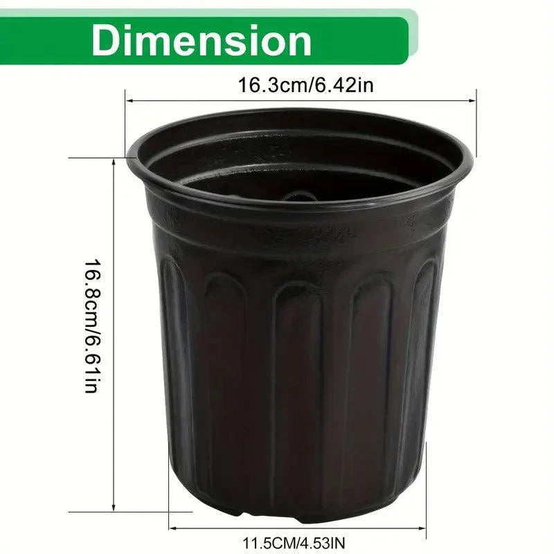 100PCS Black Gallon Soft Plastic Planter Bag Garden Nursery