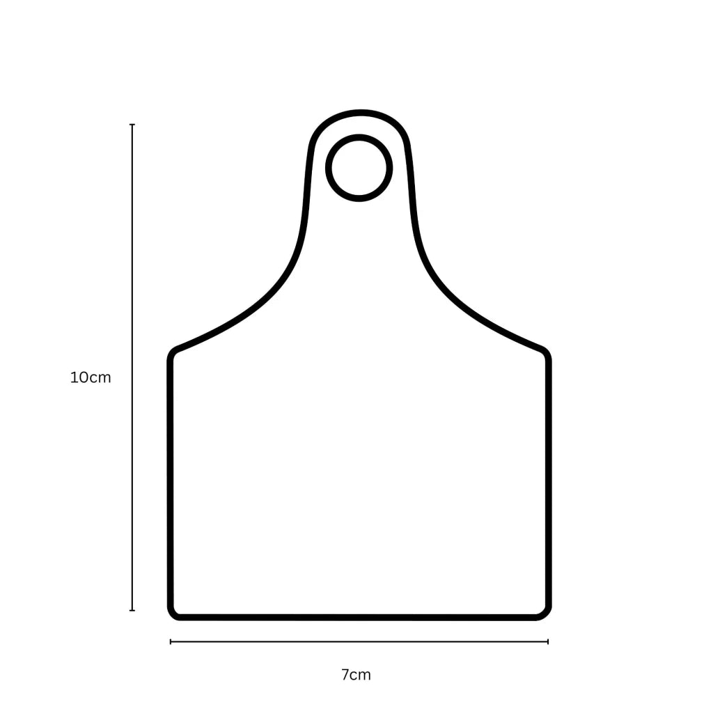 100x Cattle Ear Tags 7x10cm Set - Large White Blank Cow