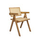 Levede 1x Dining Chair Solid Wood Rattan Natural