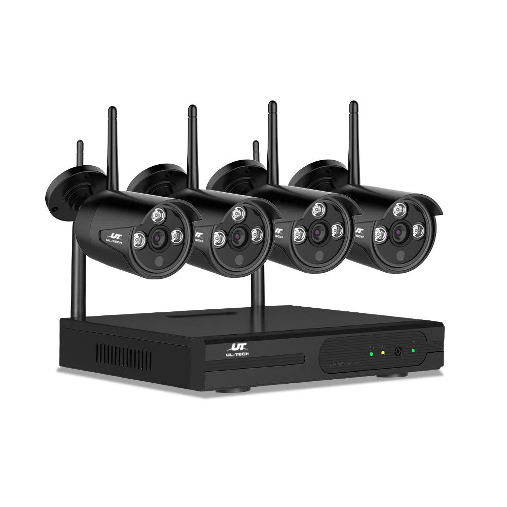 Ch wireless security with caster wheels and side handle rail