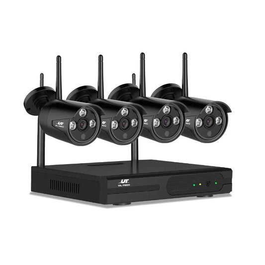 Ch wireless security with caster wheels and side handle rail