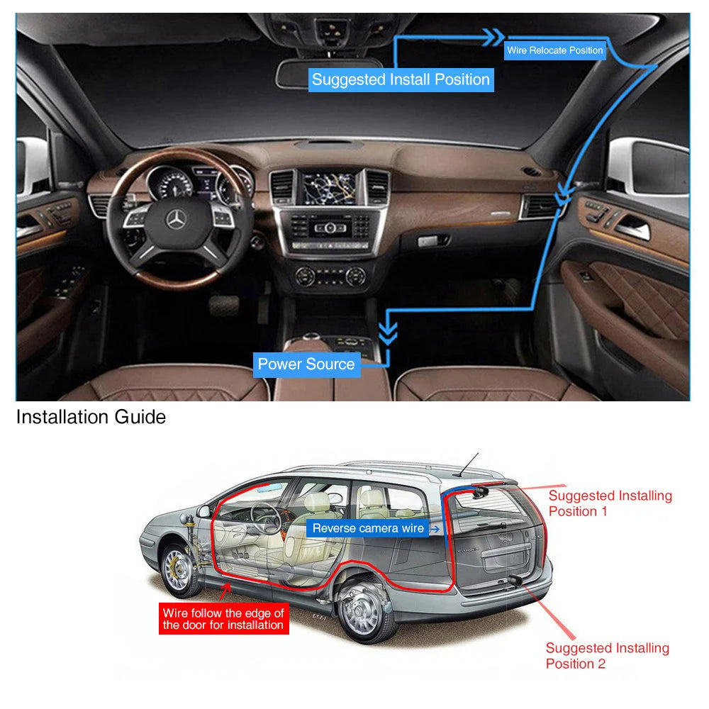 1080P Car Dash Camera Dual Front and Rear Video DVR