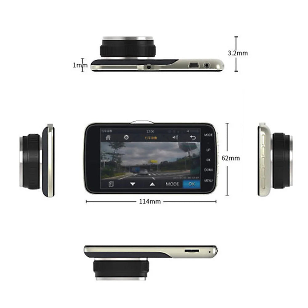 1080P Car Dash Camera Dual Front and Rear Video DVR