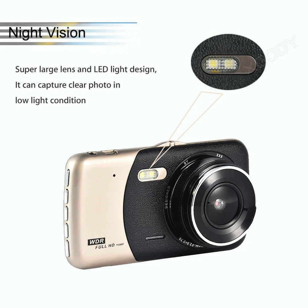 1080P Car Dash Camera Dual Front and Rear Video DVR