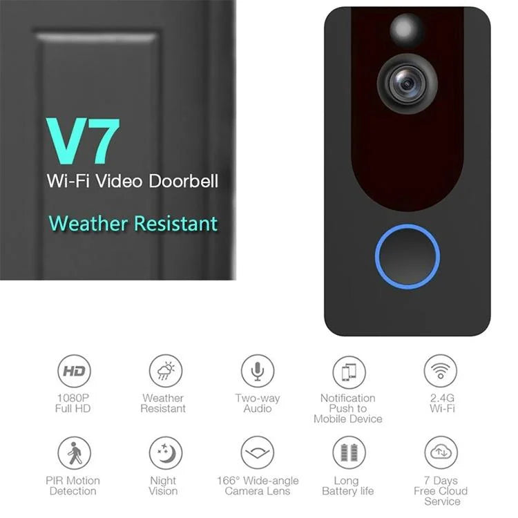 1080P Full Hd Wifi Security Doorbell With Intercom
