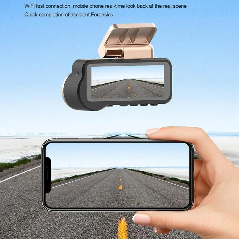 1080p Hd Night Vision Wifi Driving Recorder with In-car