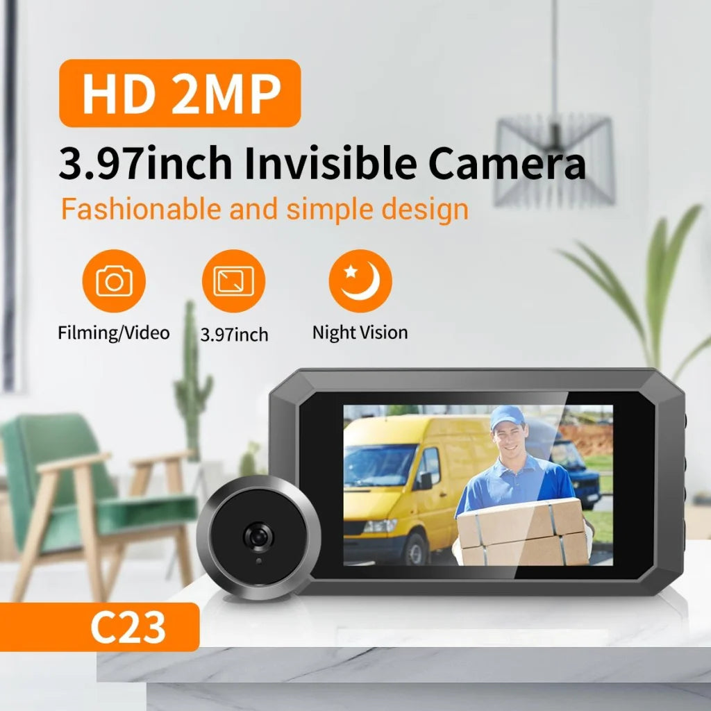 1080P Smart Digital Door Viewer With Night Vision - 3.97