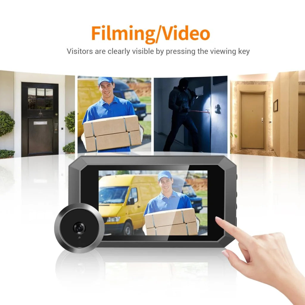 1080P Smart Digital Door Viewer With Night Vision - 3.97