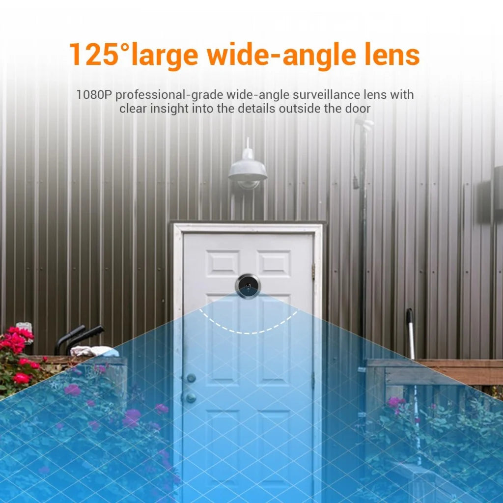 1080P Smart Digital Door Viewer With Night Vision - 3.97
