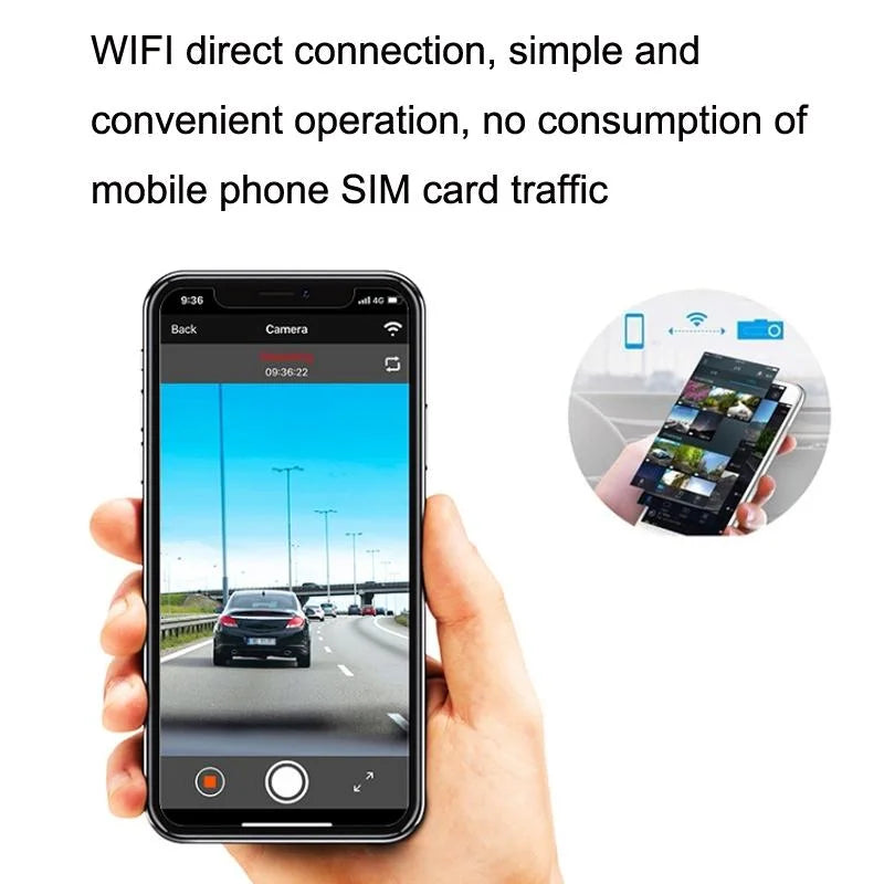 1080p Wifi Car Recorder with Hidden Hd Voice Prompt - Auto