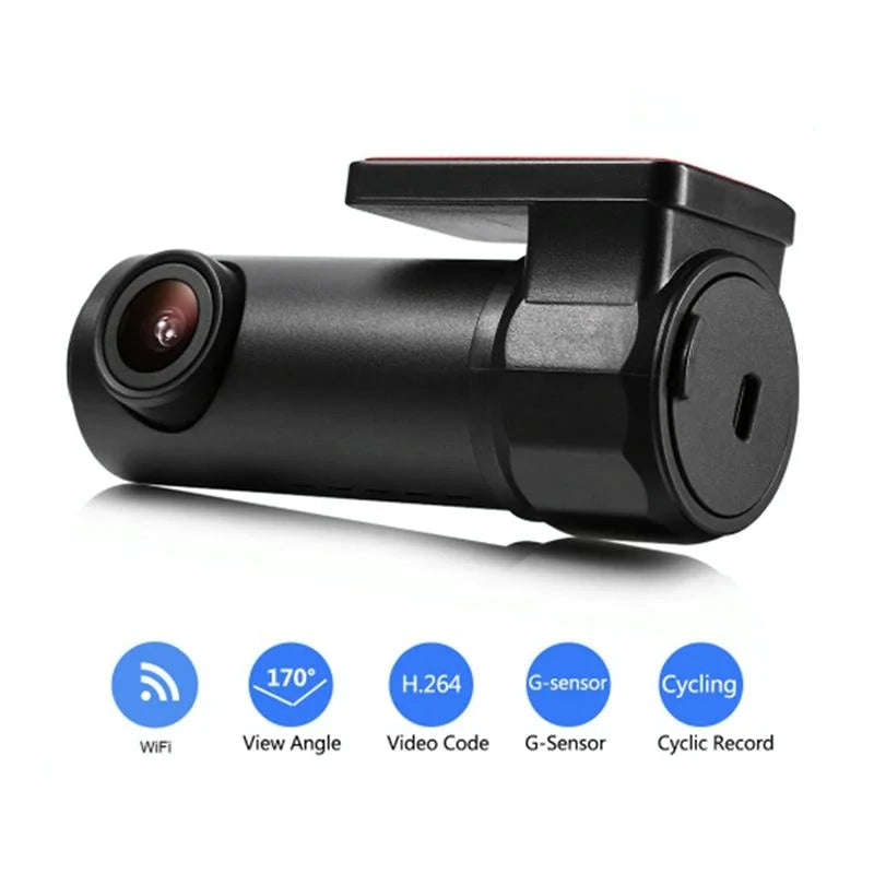 1080p Wifi Dash Cam with 170 Degree Wide Angle Lens