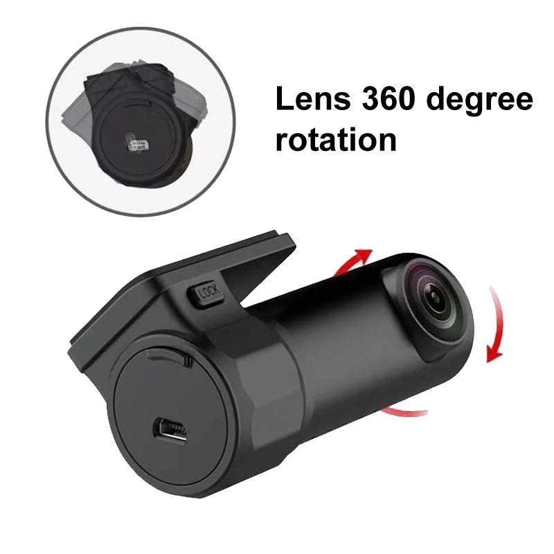 1080p Wifi Dash Cam with 170 Degree Wide Angle Lens