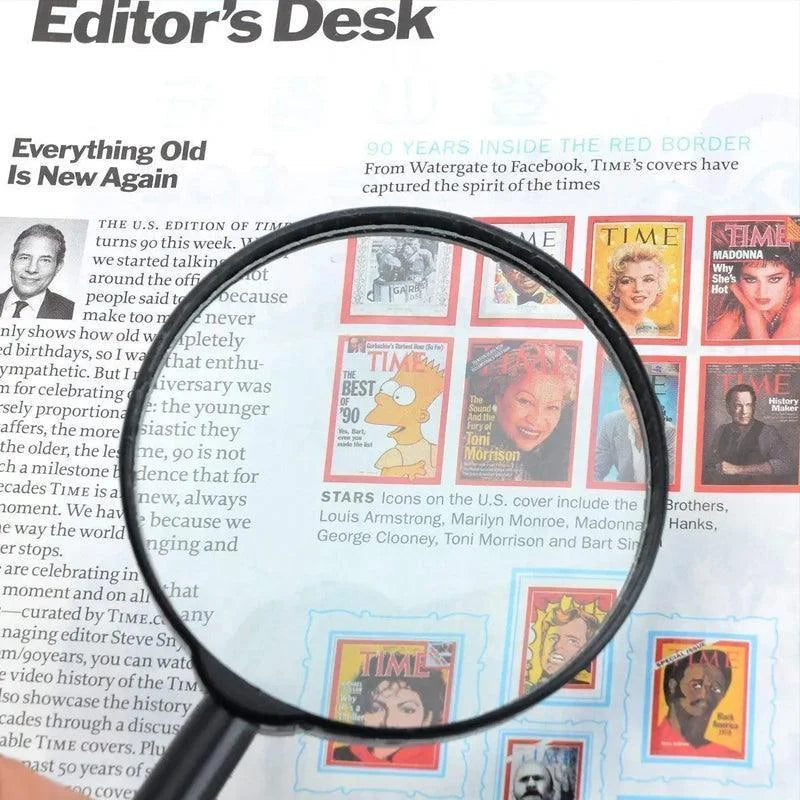 10cm Handheld Magnifying Glass Loupe for Optimal Reading