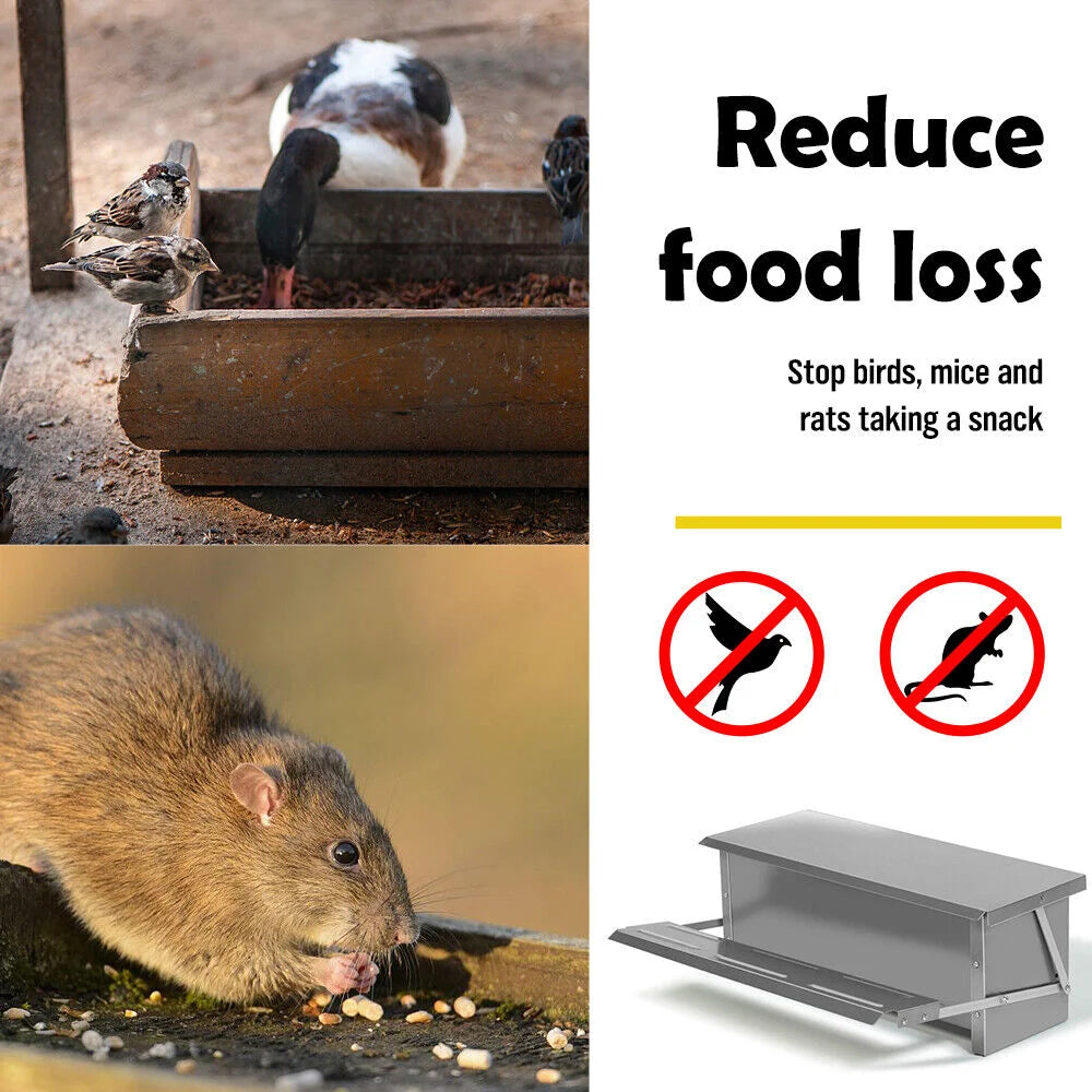 10KG 12.5L Garden Farm Automatic Food Storage Box Stand