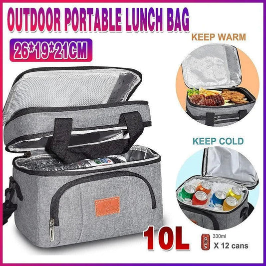 10L Insulated Lunch Bag Waterproof Cooler with Strap