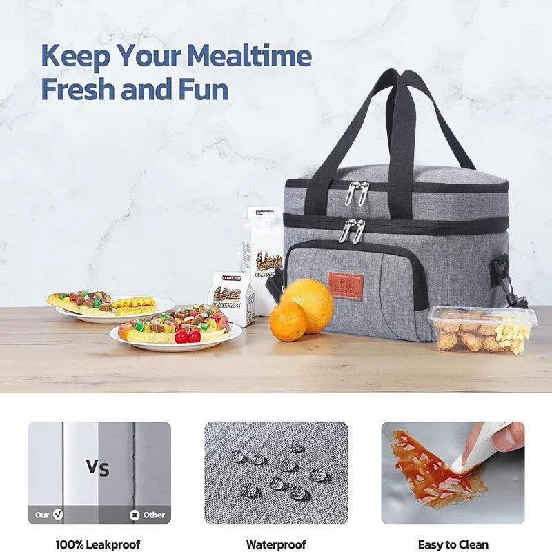 10L Insulated Lunch Bag Waterproof Cooler Bag with Strap