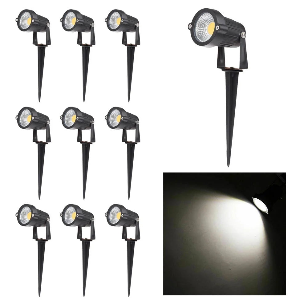 10PCS 12V LED Waterproof Outdoor Garden Spotlights