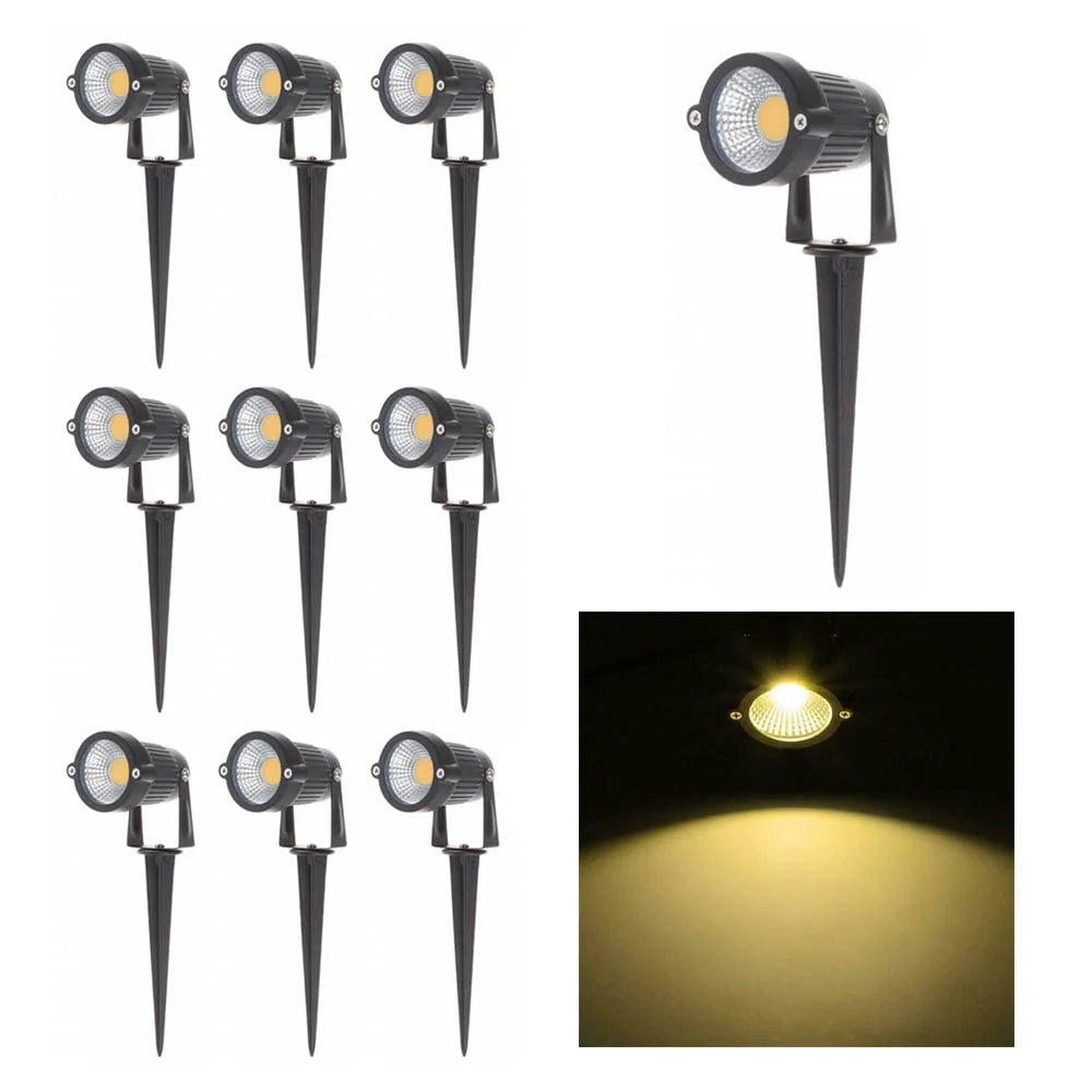 10PCS 12V LED Waterproof Outdoor Garden Spotlights