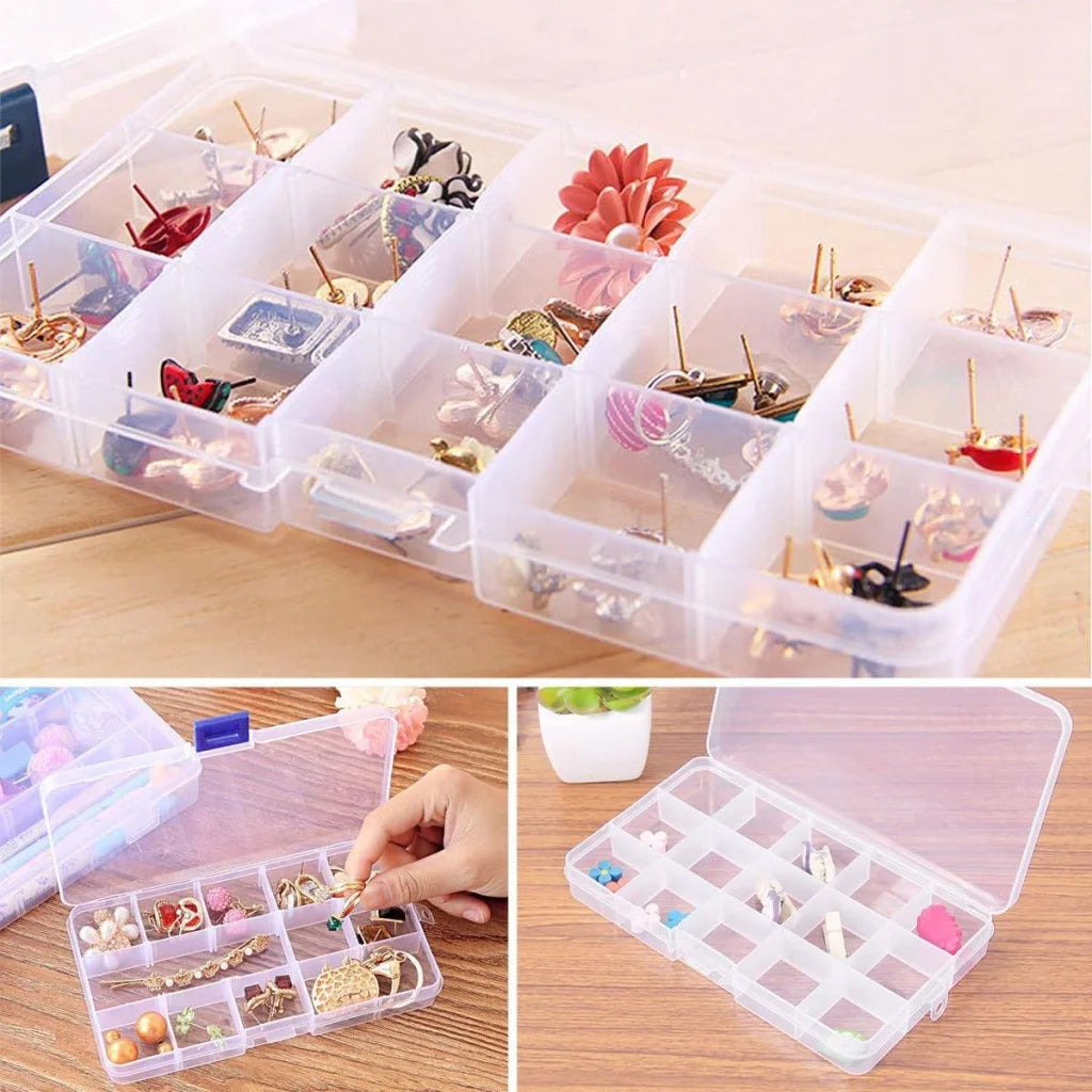 10pcs 15Compartments Plastic Box Case Bead Storage