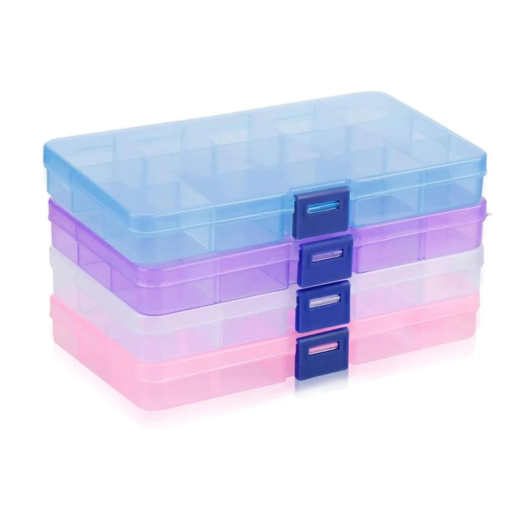 10pcs 15Compartments Plastic Box Case Bead Storage