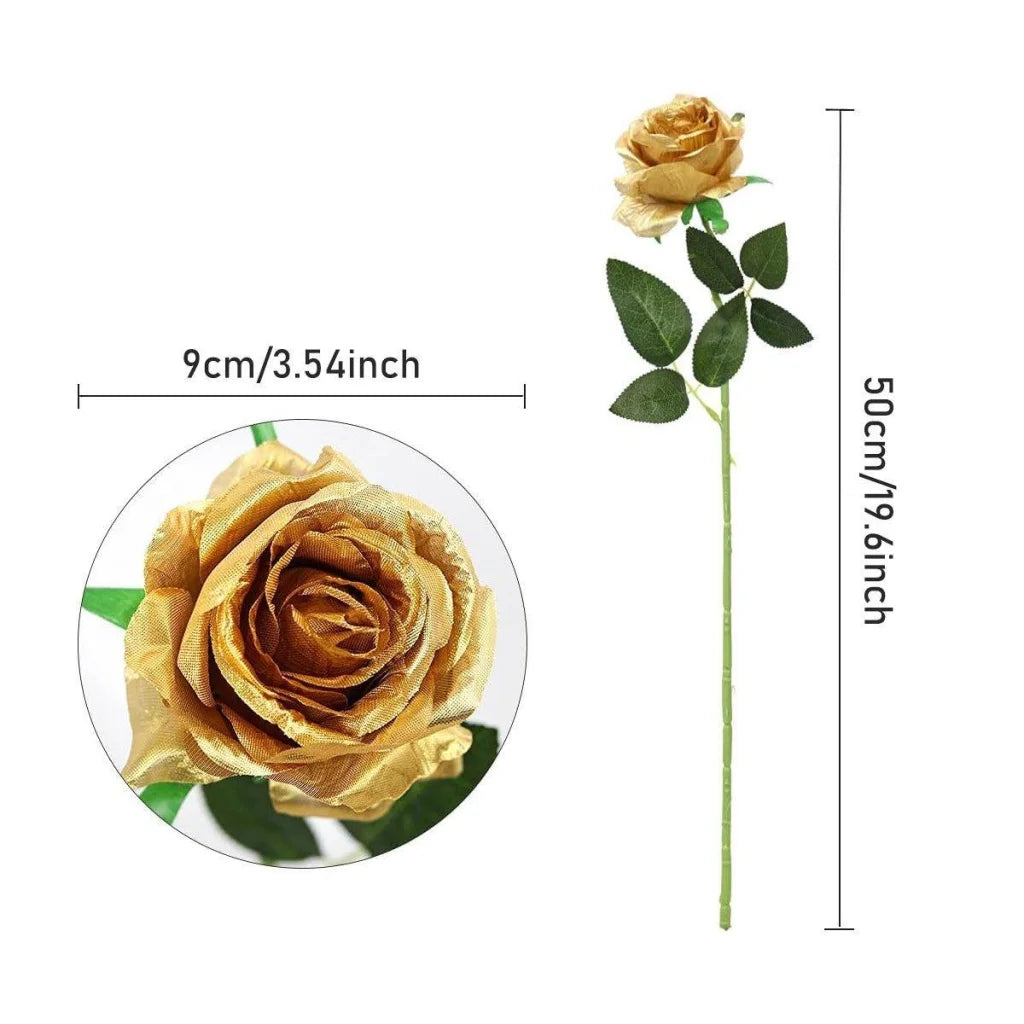 10pcs Artificial Silk Simulation Rose Flowers - Wedding