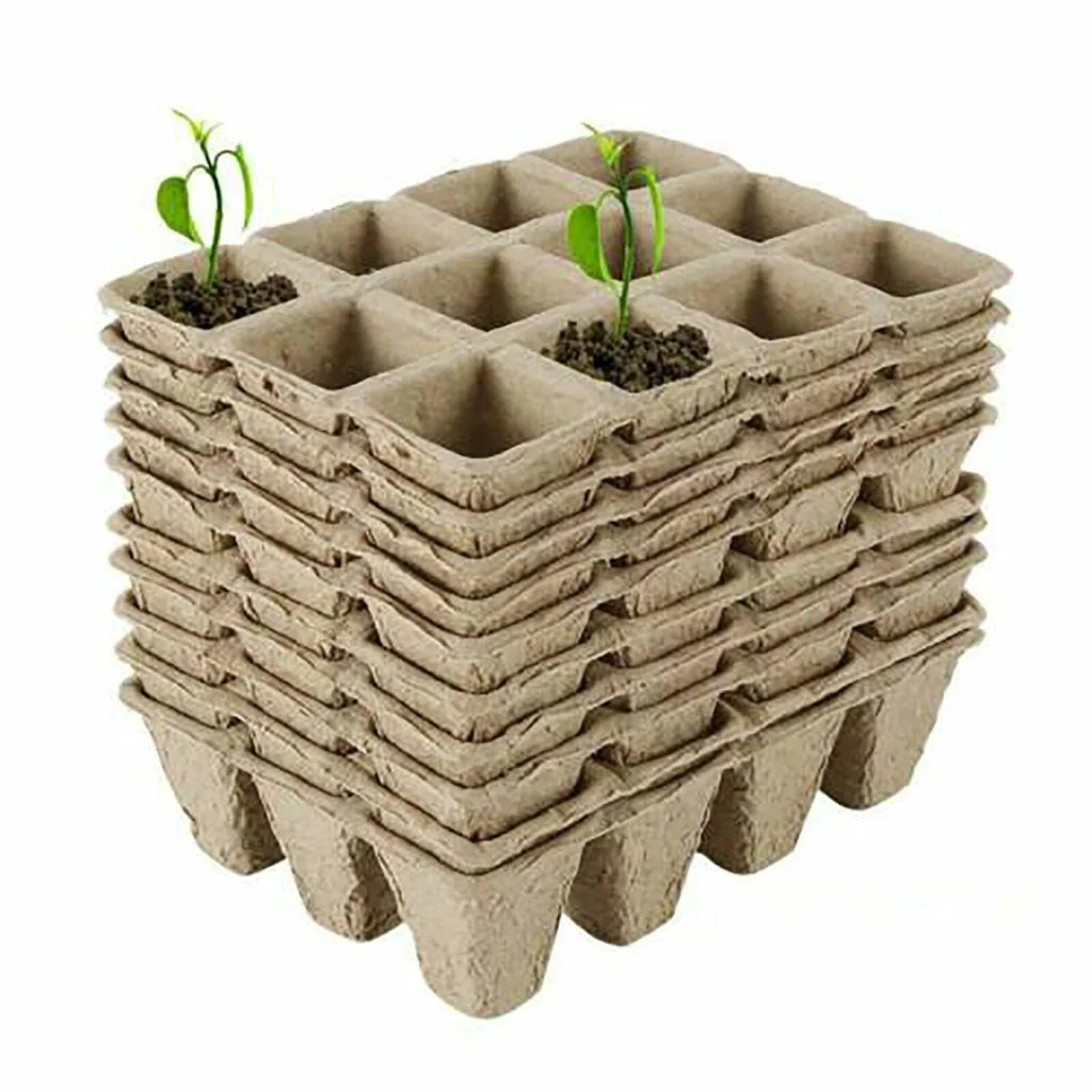 10pcs Biodegradable Seedling Trays 12 Hole Starter tools gardening