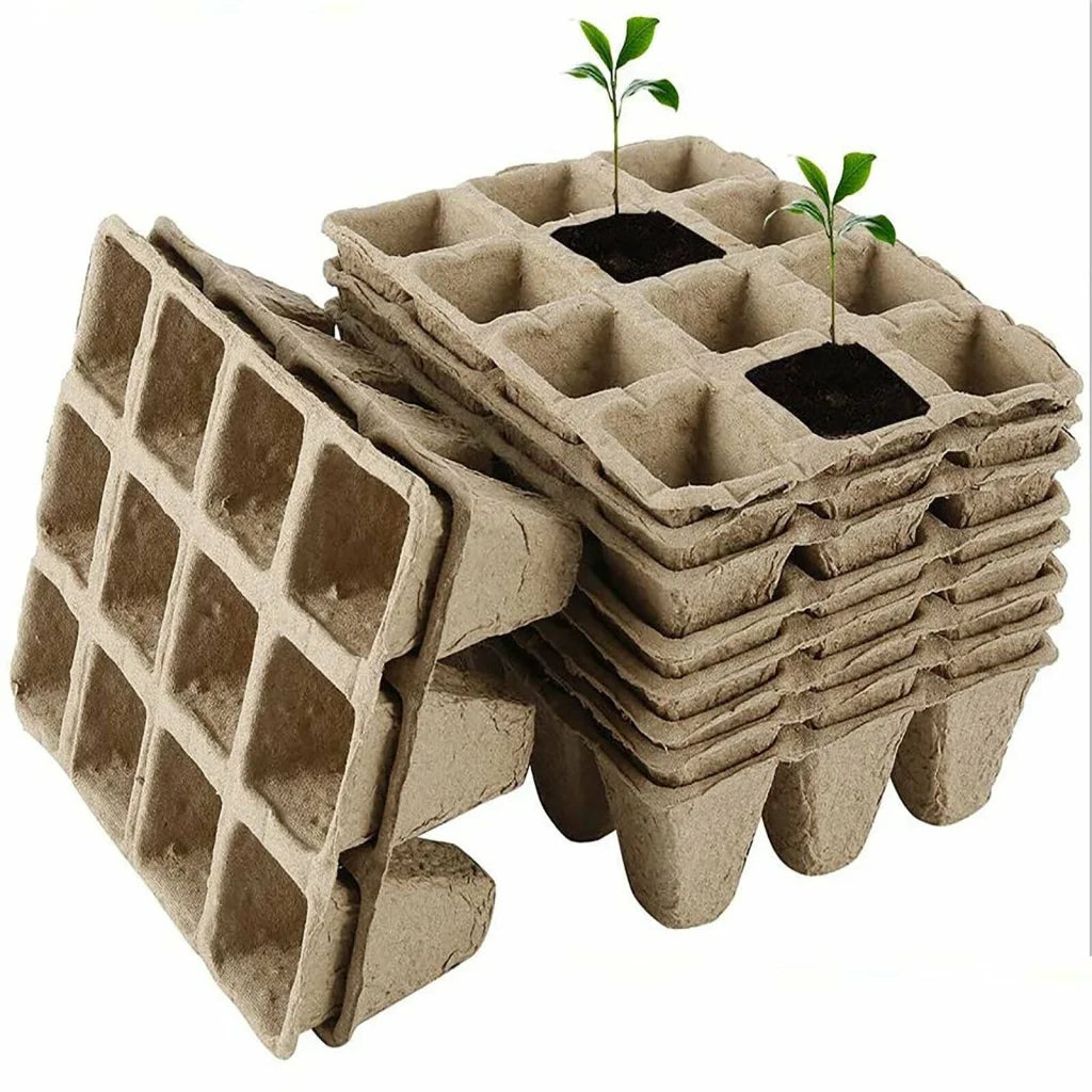10PCS Biodegradable Seedling Trays Hole Garden Home Tools Gardening