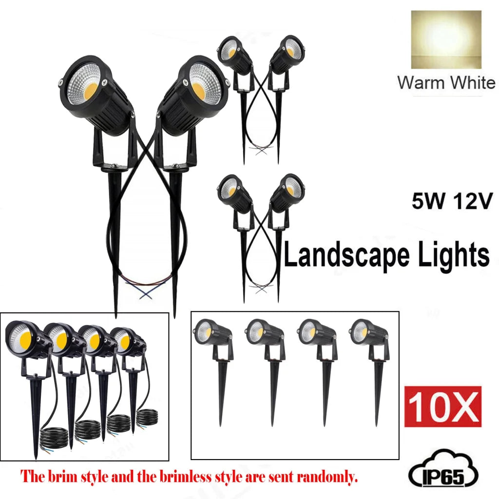 10PCS LED Spotlights Landscape Warm light Lamp Waterproof